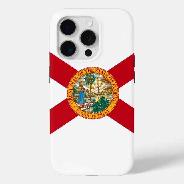 Coques Case-Mate iPhone Apple iPhone 15 Pro Coque-Mate, drapeau de Floride (Verso)