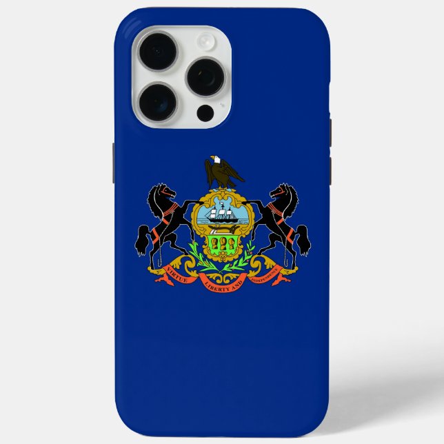 Coques Case-Mate iPhone Apple iPhone 15 Pro Max Case, Pennsylvania Flag (Verso)