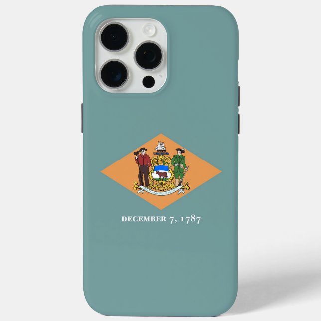 Coques Case-Mate iPhone Apple iPhone 15 Pro Max Coque, drapeau Delaware (Verso)