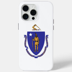 Coque Case-Mate iPhone Apple iPhone 15 Pro Max Coque, drapeau Massachuset
