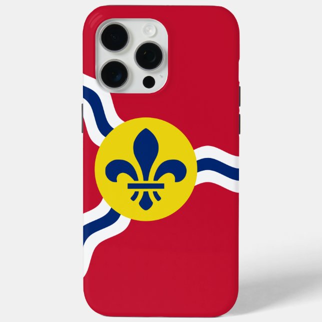 Coques Case-Mate iPhone Apple iPhone 15 Pro Max Coque, drapeau St. Louis (Verso)