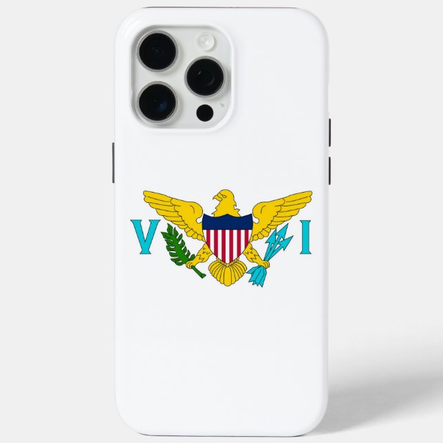 Coques Case-Mate iPhone Apple iPhone 15 Pro Max, drapeau des îles Vierges  (Verso)