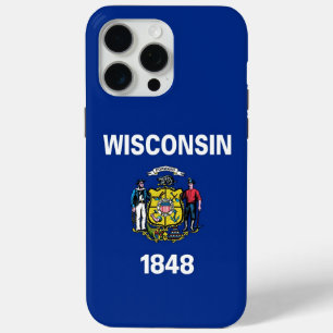 Coque Case-Mate iPhone Apple iPhone 15 Pro Max, drapeau du Wisconsin