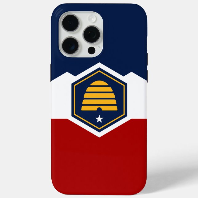Coques Case-Mate iPhone Apple iPhone 15 Pro Max, nouveau drapeau de l'Utah (Verso)