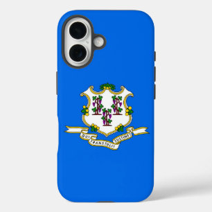 Coque Pour iPhone 16 Apple iPhone 16 Coque-Mate avec drapeau Connecticu