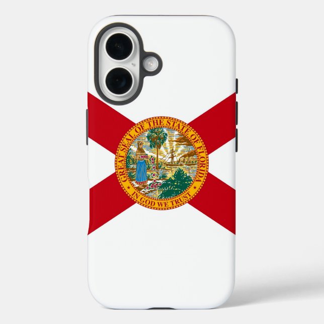 Coques Case-Mate iPhone Apple iPhone 16 Coque-Mate avec drapeau de Floride (Verso)