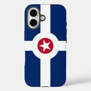 Coque Pour iPhone 16 Apple iPhone 16 Coque-Mate avec drapeau d'Indianap