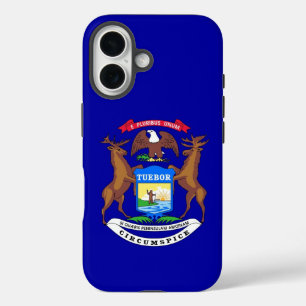 Coque Pour iPhone 16 Apple iPhone 16 Coque-Mate avec drapeau du Michiga