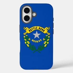 Coque Pour iPhone 16 Apple iPhone 16 Coque-Mate avec drapeau du Nevada