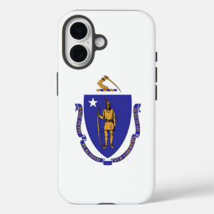 Coque Pour iPhone 16 Apple iPhone 16 Coque-Mate avec drapeau Massachuse