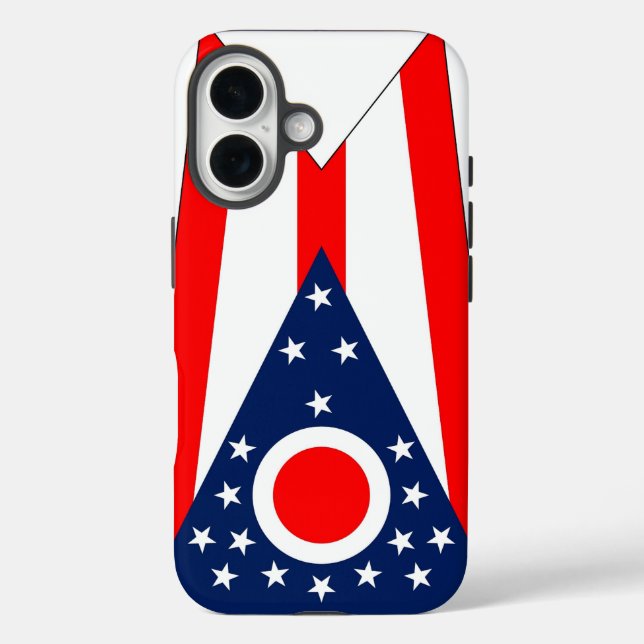 Coques Case-Mate iPhone Apple iPhone 16 Coque-Mate avec drapeau Ohio (Verso)