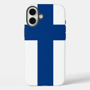 Coque Pour iPhone 16 Plus Apple iPhone 16 Plus Mate, drapeau de la Finlande