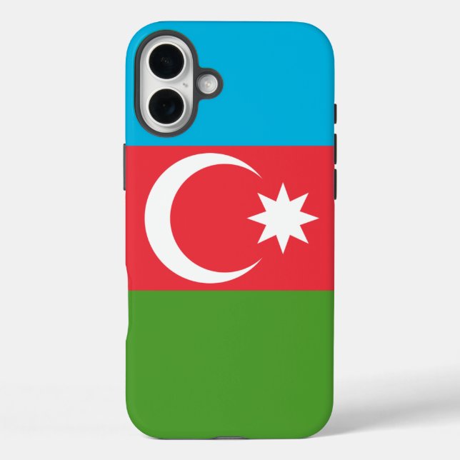 Coques Case-Mate iPhone Apple iPhone 16 Plus Mate, drapeau de l'Azerbaïdja (Verso)