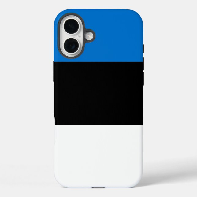 Coques Case-Mate iPhone Apple iPhone 16 Plus Mate, drapeau de l'Estonie (Verso)