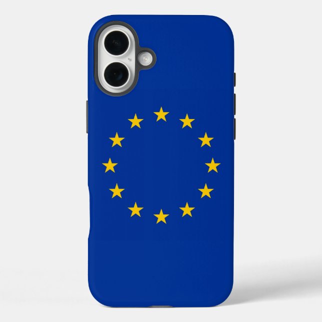 Coques Case-Mate iPhone Apple iPhone 16 Plus Mate, drapeau de l'Union euro (Verso)
