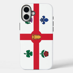 Coque Pour iPhone 16 Plus Apple iPhone 16 Plus Mate, drapeau de Montréal