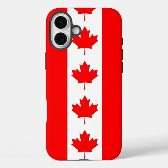 Coques Case-Mate iPhone Apple iPhone 16 Plus Mate, drapeau du Canada (Verso)