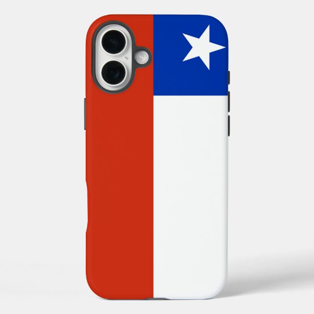Coques Case-Mate iPhone Apple iPhone 16 Plus Mate, drapeau du Chili (Verso)