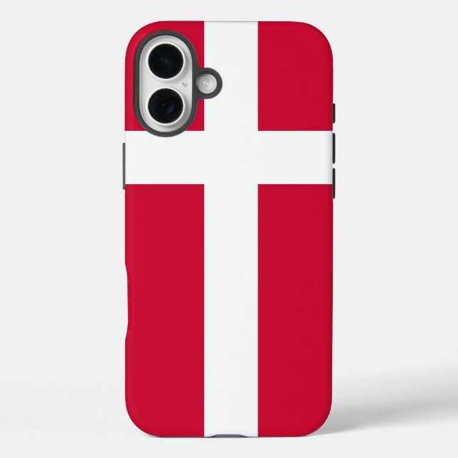 Coques Case-Mate iPhone Apple iPhone 16 Plus Mate, drapeau du Danemark (Verso)