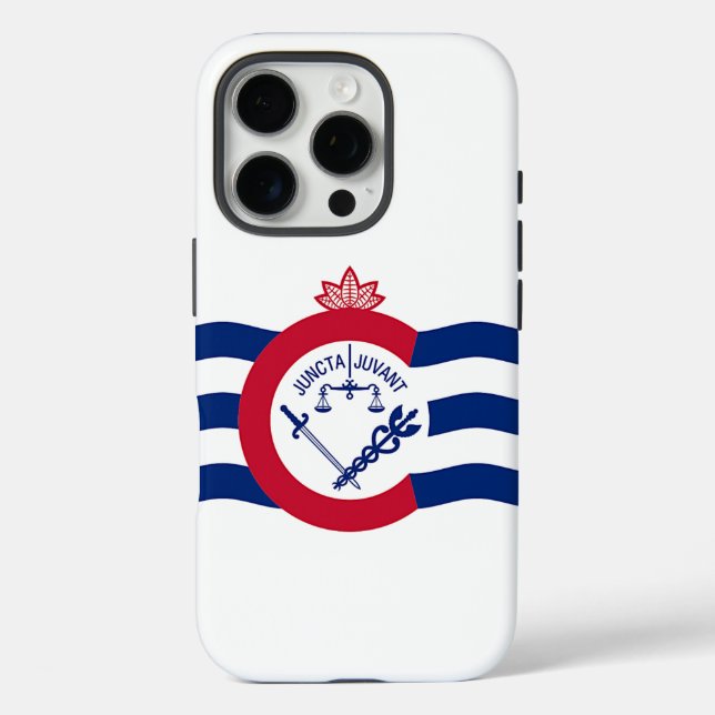 Coques Case-Mate iPhone Apple iPhone 16 Pro Coque-Mate, drapeau Cincinnati (Verso)