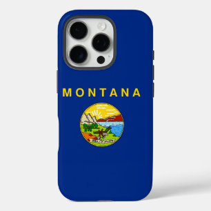 Coque iPhone 16 Pro Apple iPhone 16 Pro Coque-Mate, drapeau Montana
