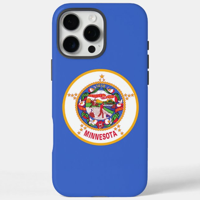 Coques Case-Mate iPhone Apple iPhone 16 Pro Max Coque, drapeau du Minnesot (Verso)