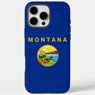 Coque iPhone 16 Pro Max Apple iPhone 16 Pro Max Coque, drapeau Montana