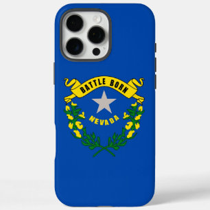 Coque iPhone 16 Pro Max Apple iPhone 16 Pro Max Coque, drapeau Nevada