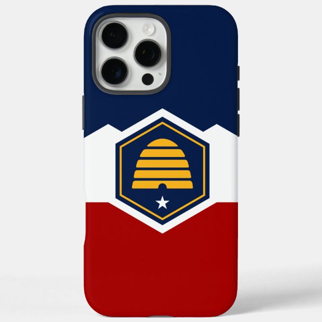 Coques Case-Mate iPhone Apple iPhone 16 Pro Max, drapeau de l'État de l'Ut (Verso)
