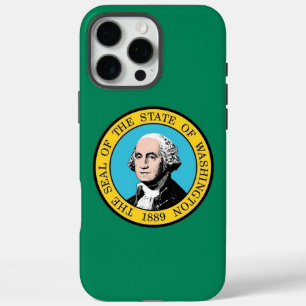 Coque iPhone 16 Pro Max Apple iPhone 16 Pro Max, drapeau de l'État de Wash