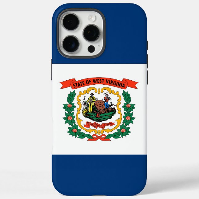 Coques Case-Mate iPhone Apple iPhone 16 Pro Max, drapeau de Virginie-Occid (Verso)