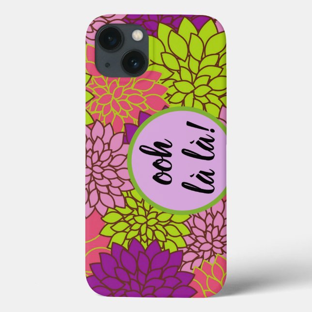 Coques Case-Mate iPhone Apple/ Samsung Ooh la la ! Monogramme Floral Gras (Verso)