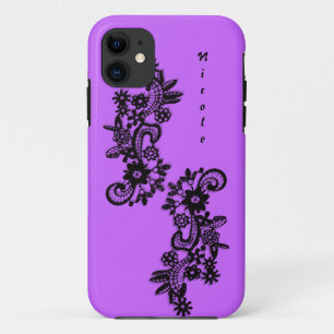 Coque Case-Mate Pour iPhone Appliqué en dentelle noire pour iPhone 5/5S, Tough
