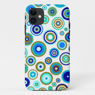Coques Pour iPhone Aqua bleu abstrait mignon de chaux du motif de