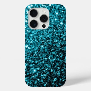 Coque Case-Mate iPhone Aqua bleu imitation parties scintillant scintille