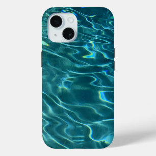 Coque Case-Mate iPhone Aqua bleu Motif d'eau, ondulation des vagues de l'