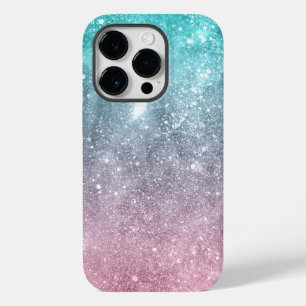 Coque Case-Mate iPhone Aqua blue Pink ombre mer galaxie abstraite