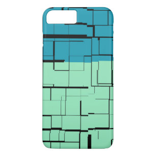 Coque Case-Mate iPhone Aqua Blue Turquoise Green Motif moderne