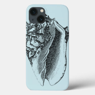 iPhone 13 Case Aqua Conch Shell