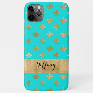Case-Mate iPhone Case Aqua, Coque-Mate de fleur de lis or
