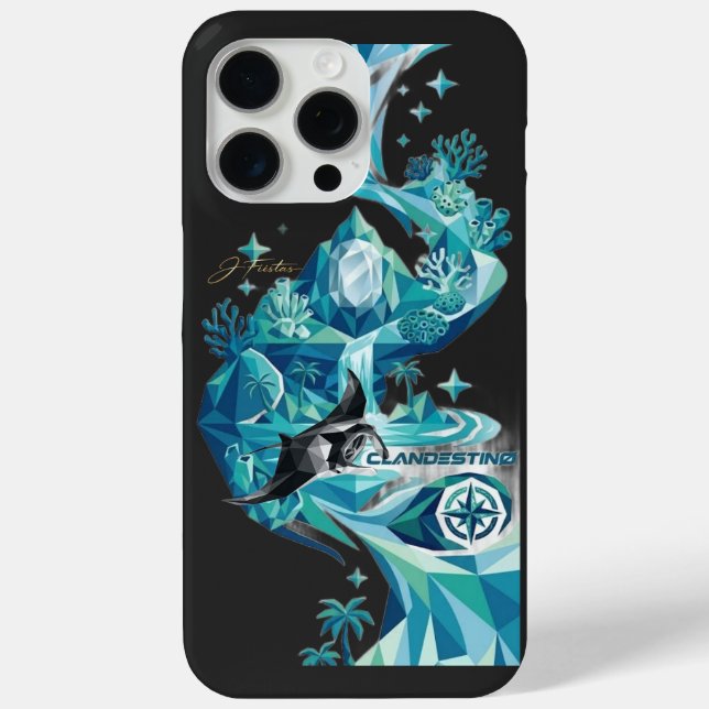 Coques Case-Mate iPhone “Aqua Elegance – Manta Ray Flow Sweatshirt” (Verso)
