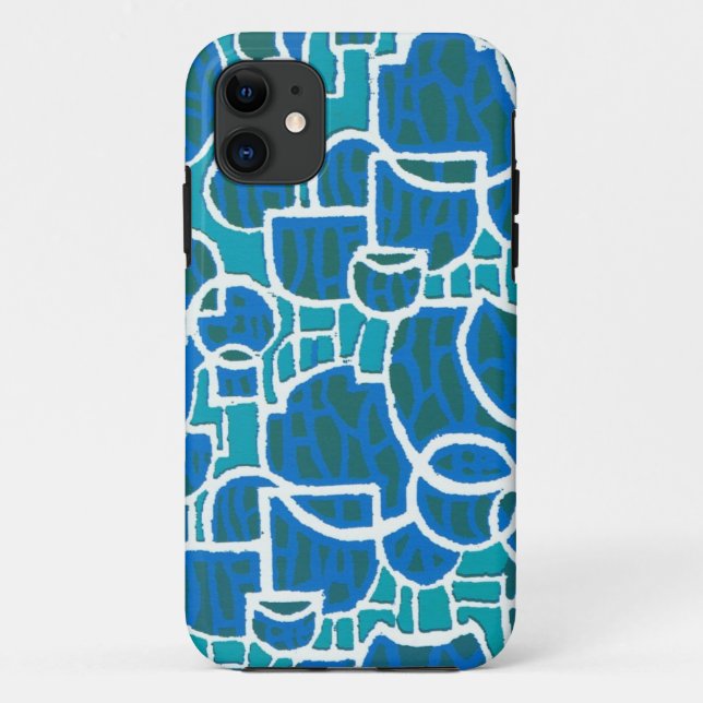 Coques Case-Mate iPhone Aqua élégant, Vert mer, Turquoise, Abstrait blanc (Dos)