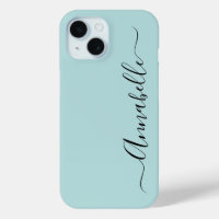 Aqua Mint Green Personalized Name