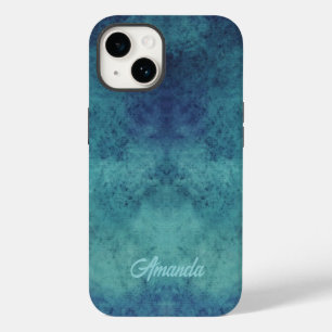 Coque Case-Mate iPhone Aqua moderne et Abstrait pourpre
