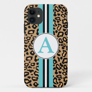 Coque Case-Mate iPhone Aqua Monogram Leopard iPhone 5 Case Mate