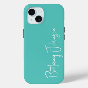 Coque Case-Mate iPhone Aqua monogrammé