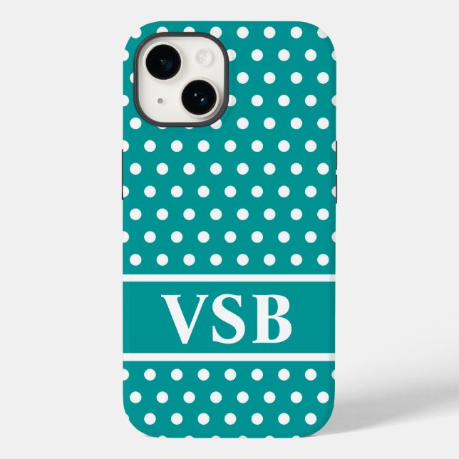 Coques Case-Mate iPhone Aqua Pois (Verso)