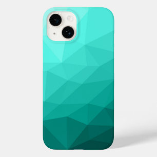 Coque Case-Mate iPhone Aqua turquoise maillage géométrique ombre motif