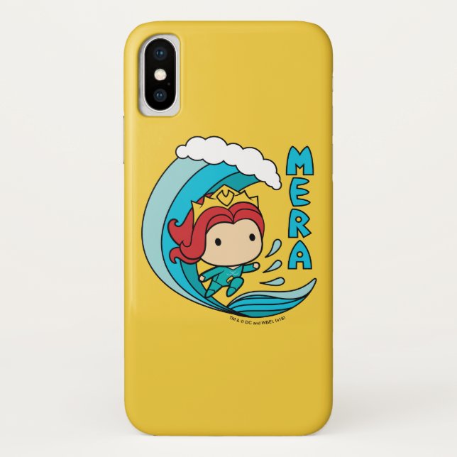 Coques Case-Mate iPhone Aquaman | Chibi Mera Riding Vague Graphique (Dos)