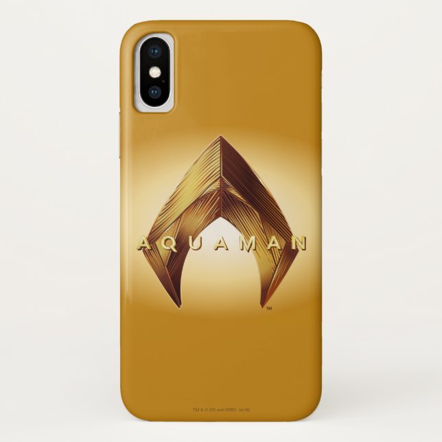 Coques Case-Mate iPhone Aquaman | Logo Golden Aquaman (Dos)